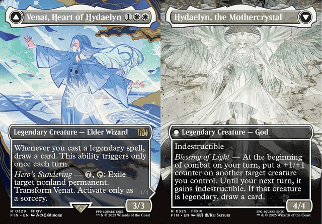Venat, Heart of Hydaelyn // Hydaelyn, the Mothercrystal - Foil - Borderless